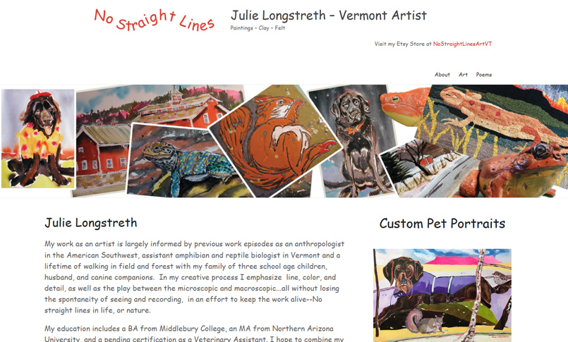 Julie Longstreth - Vermont Artist - No Straight Lines